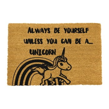 Covoraș intrare din fibre de cocos artsy doormats unicorn, 40 x 60 cm