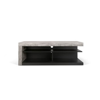 Masă tv în decor de beton temahome detroit, 130 x 45 cm, negru