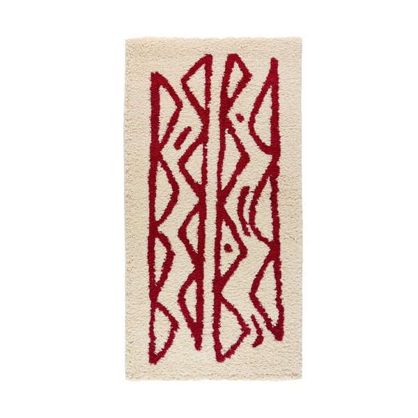 Krémovo-červený koberec Bonami Selection Morra, 80 x 150 cm