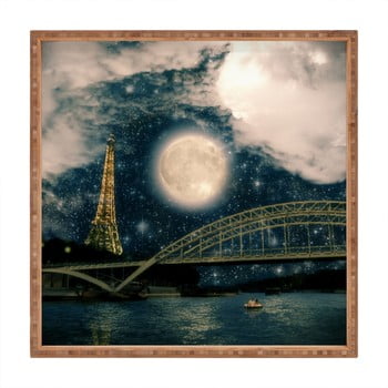 Tavă decorativă din lemn Night, 40 x 40 cm