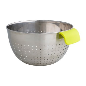 Strecurătoare din inox cu mâner verde, din silicon brandani drain