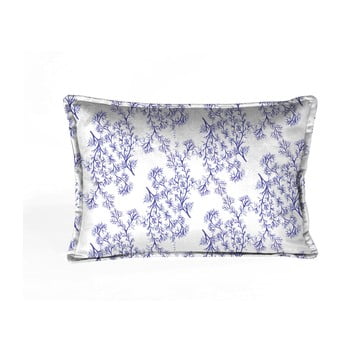 Față de pernă decorativă velvet atelier sea, 50 x 25 cm, alb-albastru