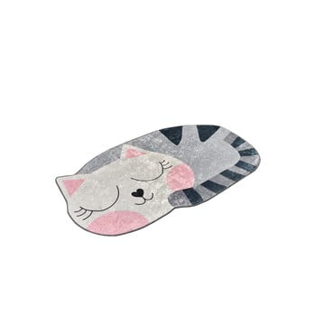 Covor antiderapant pentru copii chilai big cat, 100 x 160 cm, gri