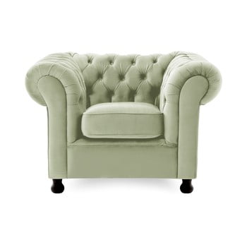 Fotoliu vivonita chesterfield, verde deschis