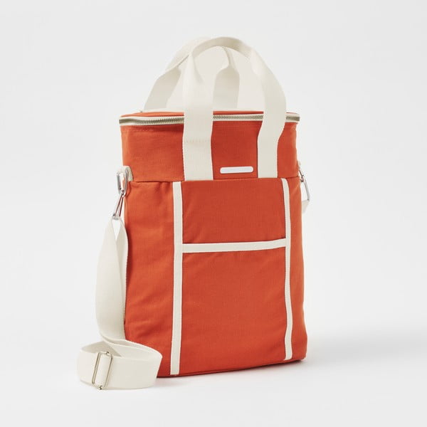 Terakotově oranžová chladící taška Sunnylife Canvas, 8,5 l