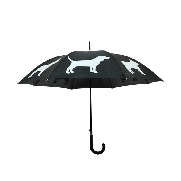 Černo-bílý deštník s reflexními prvky Esschert Design Dog