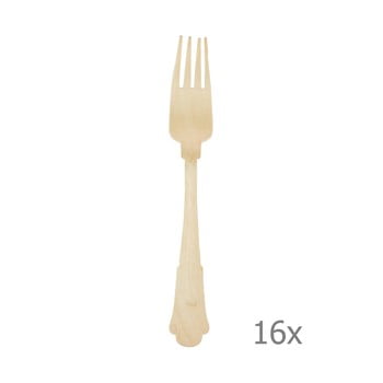 Set 16 furculițe unică folosință din lemn esschert design