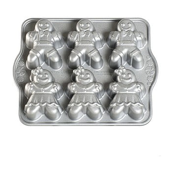 Formă pentru 6 mini checuri nordic ware girls and boys, 1,1 l, argintiu