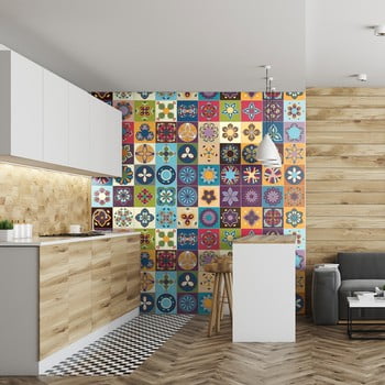 Set 60 autocolante ambiance azulejos