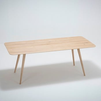 Masă cu structură din lemn masiv de stejar gazzda stafa, 200 x 90 cm