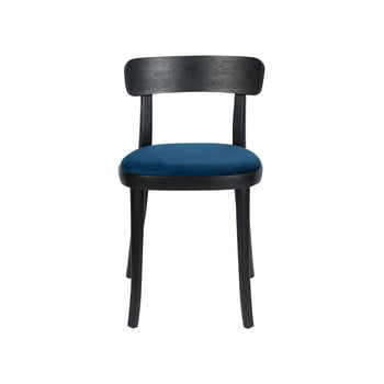 Set 2 scaune cu șezut albastru dutchbone brandon, negru