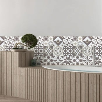 Set 9 autocolante ambiance tiles azulejos geometric, 10 x 10 cm