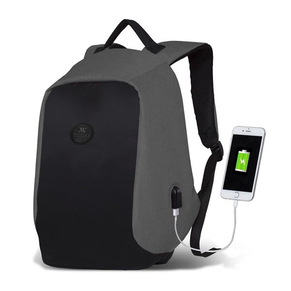 Černo-šedý batoh s USB portem My Valice SECRET Smart Bag