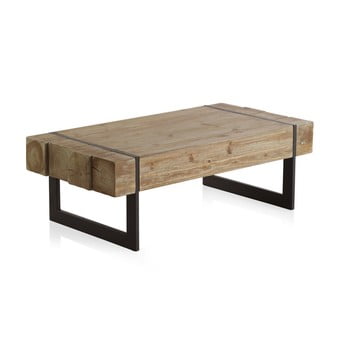 Măsuță de cafea cu blat din lemn și picioare metalice geese robust, 120 x 60 cm
