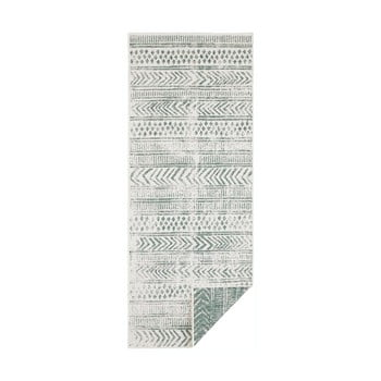 Covor pentru exterior bougari biri, 80 x 250 cm, verde-crem