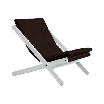 Fotoliu pliant karup design boogie white/brown