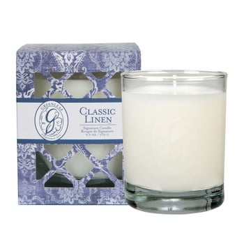 Lumânare parfumată greenleaf signature classic linen, aromă de in, 80 de ore