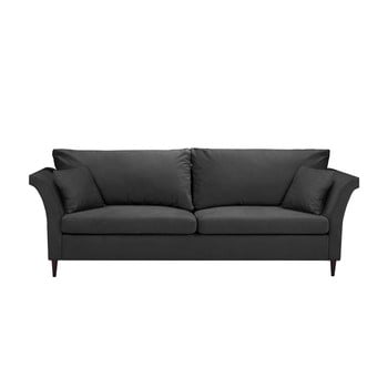 Canapea extensibilă cu 3 locuri și spațiu pentru depozitare mazzini sofas pivoine, gri închis