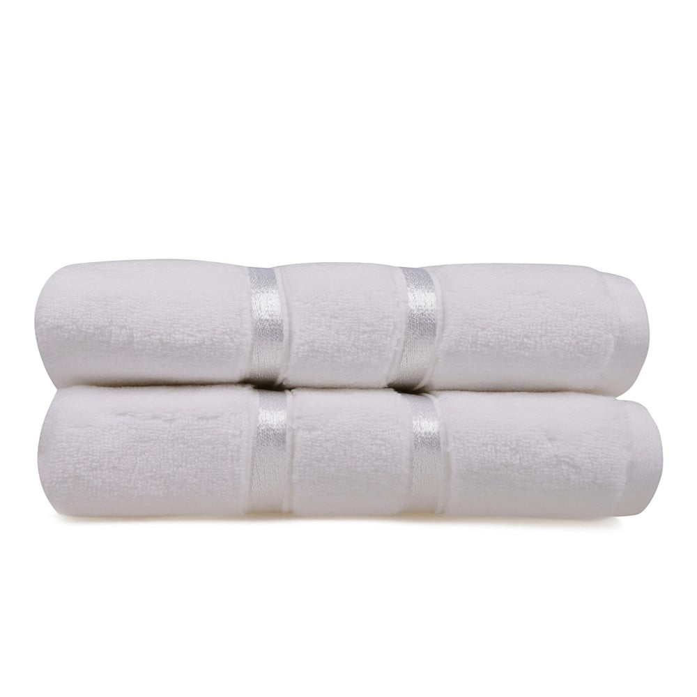 Sada 2 bílých bavlněných ručníků Foutastic Dolce, 50 x 90 cm