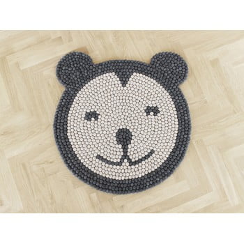 Covor cu bile din lână pentru camera copiilor wooldot ball rugs bear, ⌀ 90 cm