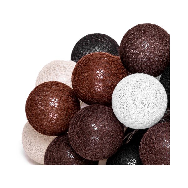 Hnědý světelný řetěz s LED žárovkami Luuka, 30 světýlek