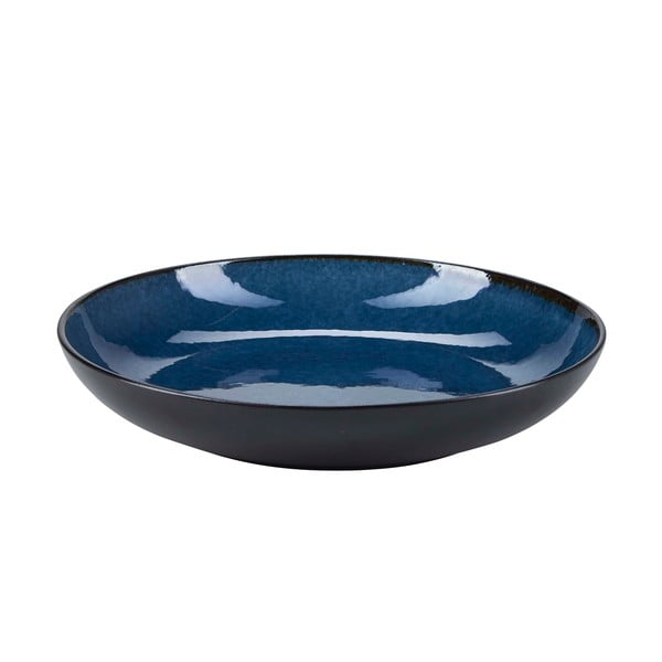 Modrý kameninový talíř Bahne & CO Birch, ø 23,5 cm