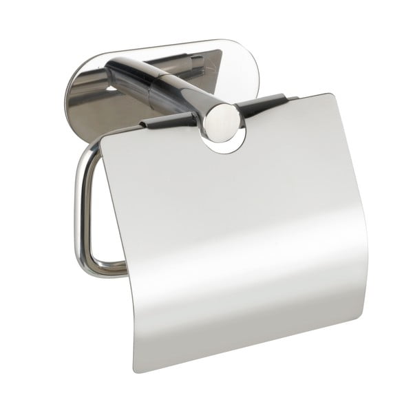 Nerezový držák na toaletní papír bez nutnosti vrtání Wenko Turbo-Loc® Orea Shine Cover