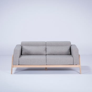 Canapea cu structură din lemn de stejar gazzda fawn, 180 cm, gri