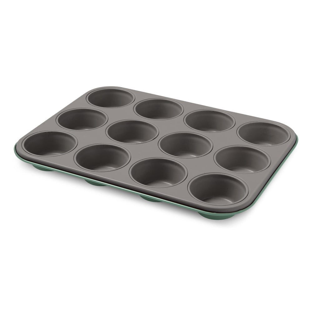 Zelená ocelová forma na 12 muffinů Bon Ton Guardini