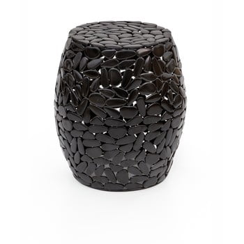 Taburet woox living floral, ⌀ 40 cm, negru