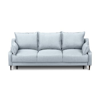 Canapea extensibilă cu 3 locuri și spațiu pentru depozitare mazzini sofas ancolie, albastru deschis