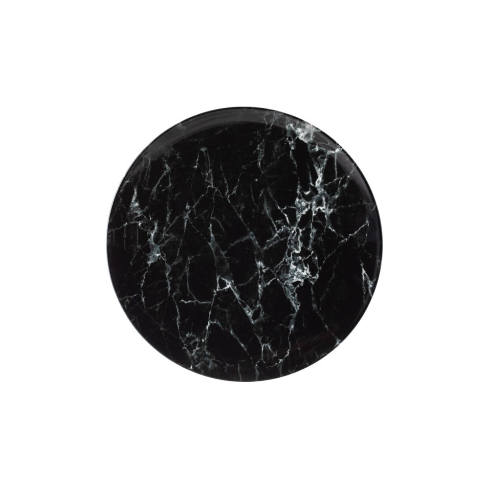 Černo-bílý porcelánový talíř Villeroy & Boch Marmory, ø 27 cm