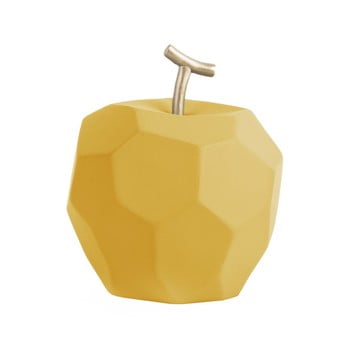 Decorațiune din beton pt living origami apple, galben ocru mat