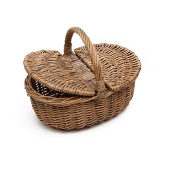 Coș picnic răchită antic antique picnic