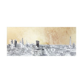 Tablou pe sticlă Kare Design London View, 120 x 50 cm