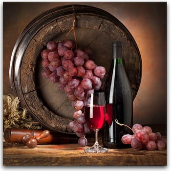 Tablou styler glasspik wine iv, 30 x 30 cm