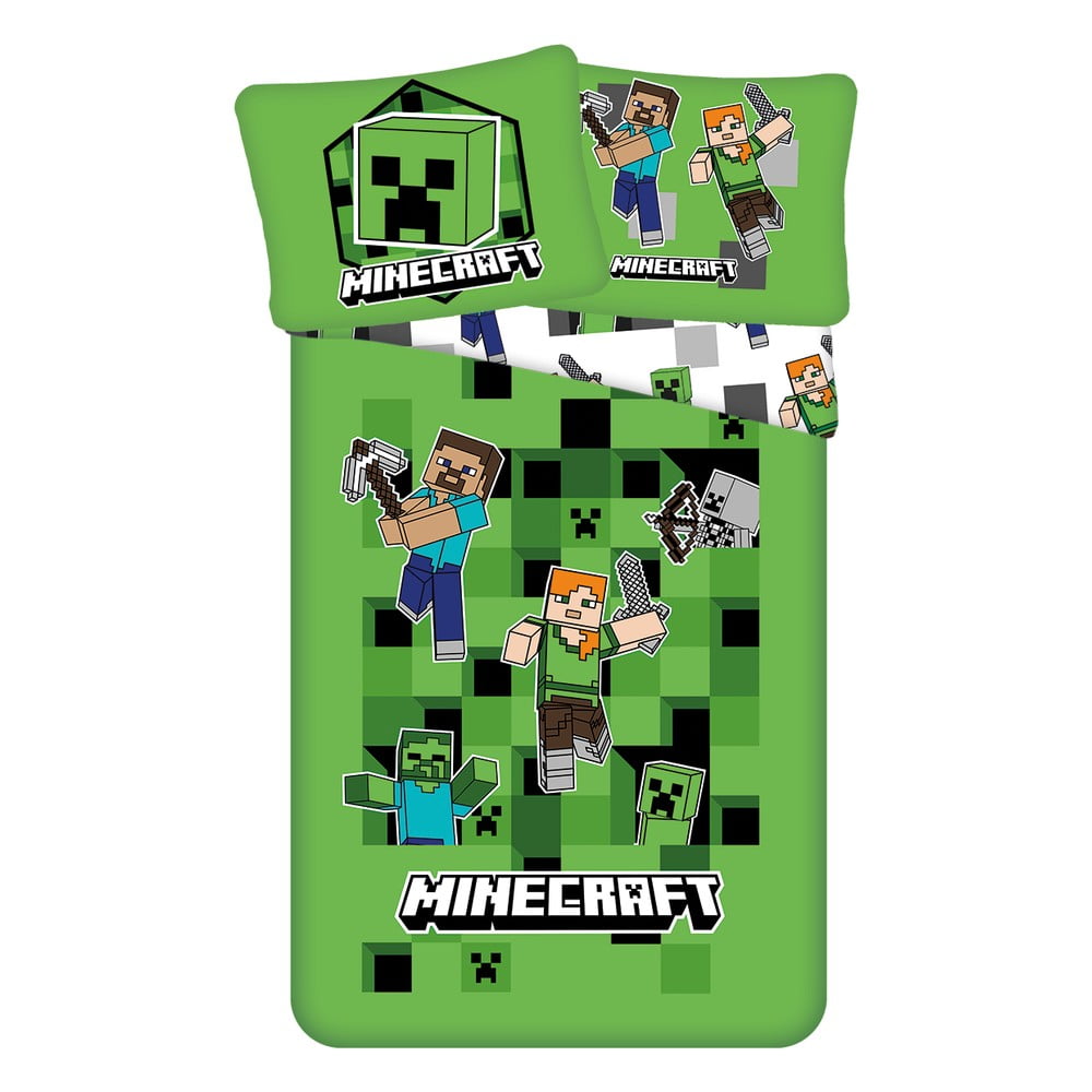 Dětské povlečení na jednolůžko z mikrovlákna 140x200 cm Minecraft – Jerry Fabrics