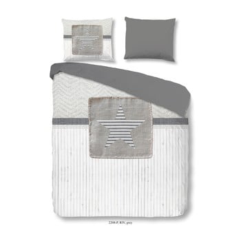 Lenjerie din bumbac pentru pat dublu good morning riv grey, 200 x 240 cm