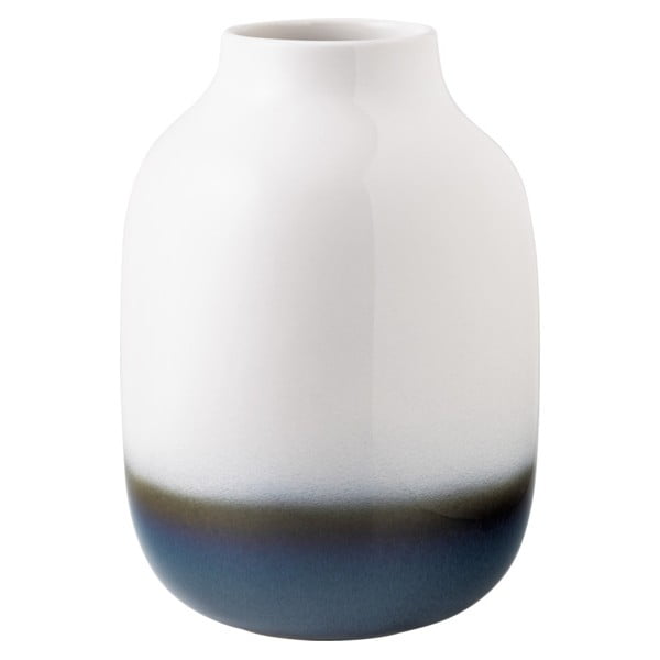 Modro-bílá kameninová váza Villeroy & Boch Like Lave, výška 22,5 cm