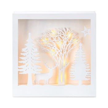 Decorațiune luminoasă cu led markslöjd folkabo, înălțime 27 cm, alb