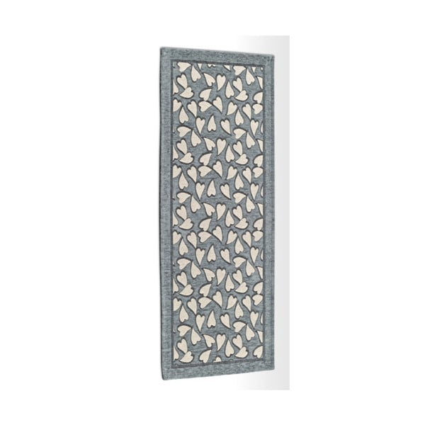 Šedý vysoce odolný kuchyňský běhoun Floorita Corazon, 55 x 280 cm