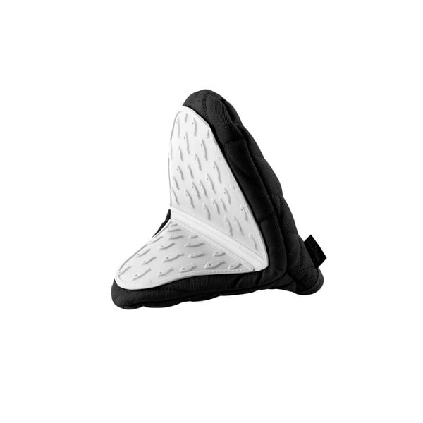 Černobílá bavlněná chňapka se silikonem Vialli Design