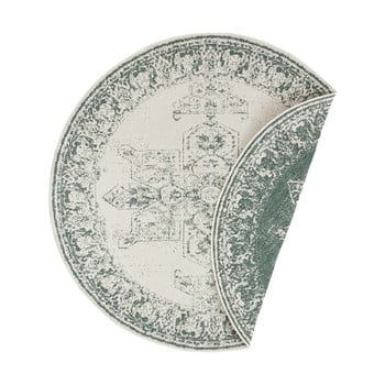 Covor reversibil bougari borbon, ø 140 cm, verde-crem