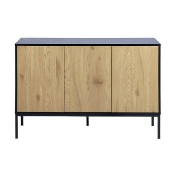 Comodă actona seaford, lățime 120 cm, maro - negru