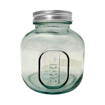 Borcan din sticlă reciclată cu capac ego dekor authentic, 350 ml