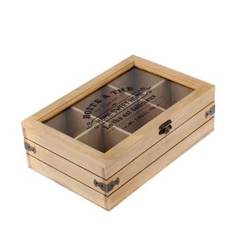 Cutie din lemn pentru ceai cu 6 compartimente Dakls Mia, 24 x 16 cm imagine