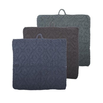Set 3 prosoape de bucătărie din bumbac a simple mess midnight navy