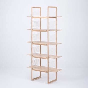 Bibliotecă din lemn masiv de stejar gazzda muse, 216 cm h