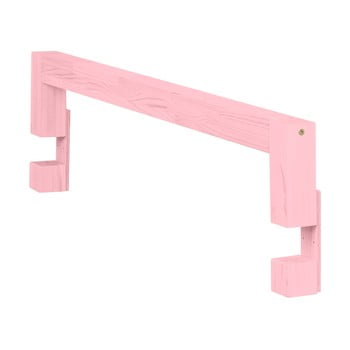 Panou lateral din lemn de molid pentru patul Benlemi Safety, lungime 90 cm, roz
