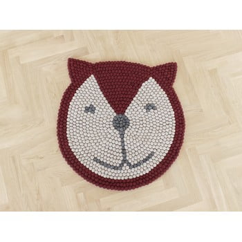 Covor cu bile din lână pentru camera copiilor wooldot ball rugs fox, ⌀ 90 cm